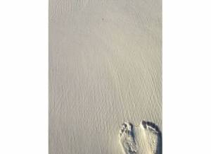 footprints in sand